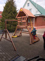 Детский игровой комплекс MoyDvor Крепость свободы скалодром с канатом
